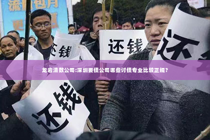 龙岩清数公司:深圳要债公司哪些讨债专业比较正规？