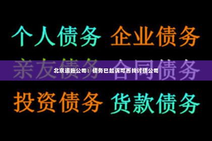 北京追账公司：债务已起诉可否找讨债公司