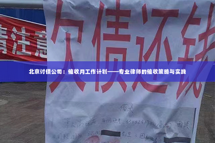 北京讨债公司：催收月工作计划——专业律师的催收策略与实践