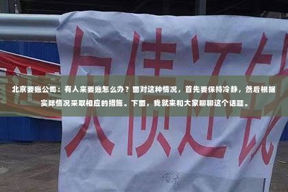 北京要账公司：有人来要账怎么办？面对这种情况，首先要保持冷静，然后根据实际情况采取相应的措施。下面，我就来和大家聊聊这个话题。