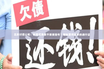 北京讨债公司：刺客信条需不需要账号？揭秘游戏世界的通行证