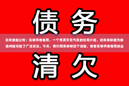 北京要账公司：东明书香雅苑，一个充满文化气息的住宅小区，近年来却因为要账问题引起了广泛关注。今天，我们就来聊聊这个话题，看看东明书香雅苑的业主们是如何应对这场要账风波的。
