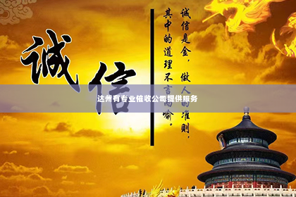 达州有专业催收公司提供服务