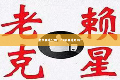 北京要账公司：ns需要账号吗？