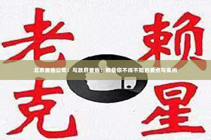 北京要账公司：与政府要账：那些你不得不知的要点与案例
