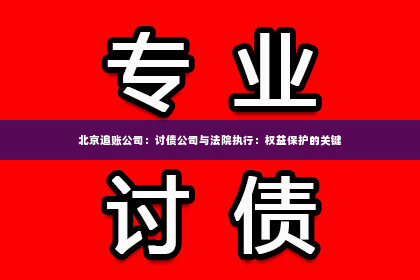 北京追账公司：讨债公司与法院执行：权益保护的关键