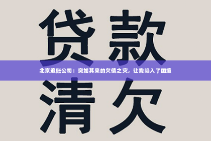 北京追账公司：突如其来的欠债之灾，让我陷入了困境