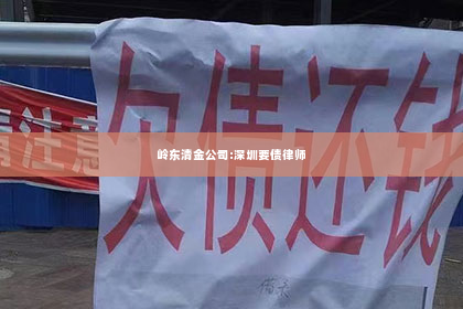 岭东清金公司:深圳要债律师