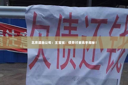北京追账公司：王宝强：债务讨要高手揭秘！