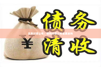 北京讨债公司：猎豹讨债公司是真的吗