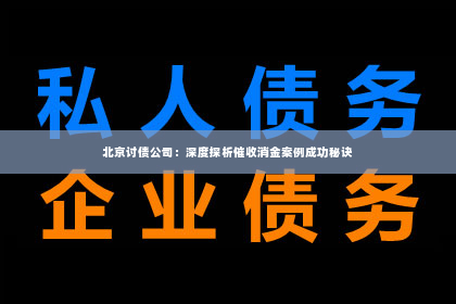 北京讨债公司：深度探析催收消金案例成功秘诀
