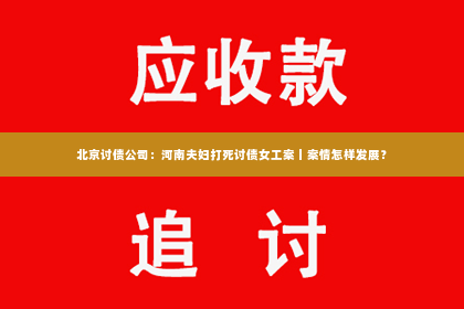 北京讨债公司：河南夫妇打死讨债女工案丨案情怎样发展？