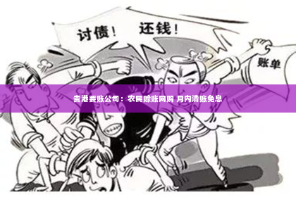 贵港要账公司：农民赊账网购 月内清账免息