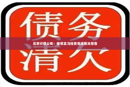 北京讨债公司：催收实习任务完成情况报告