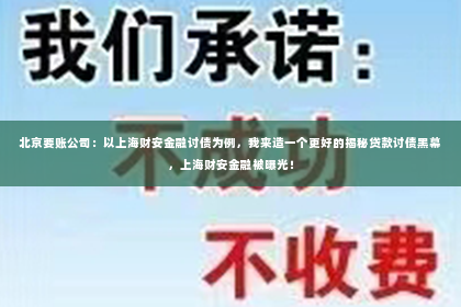 北京要账公司：以上海财安金融讨债为例，我来造一个更好的揭秘贷款讨债黑幕，上海财安金融被曝光！