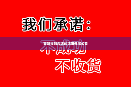 高效找到合适的沈阳催收公司