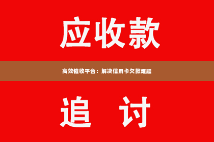 高效催收平台：解决信用卡欠款难题