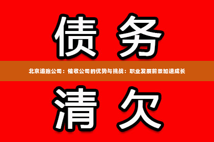 北京追账公司：催收公司的优势与挑战：职业发展前景加速成长
