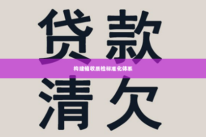 构建催收质检标准化体系
