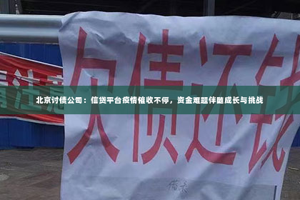 北京讨债公司：信贷平台疫情催收不停，资金难题伴随成长与挑战