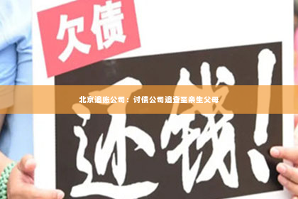 北京追账公司：讨债公司追查至亲生父母