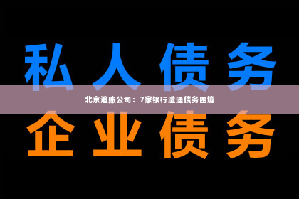 北京追账公司：7家银行遭遇债务困境