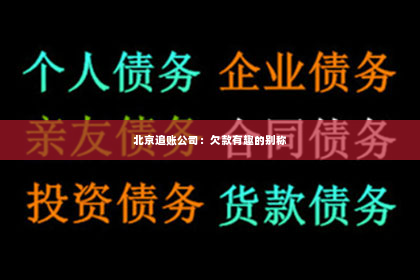 北京追账公司：欠款有趣的别称