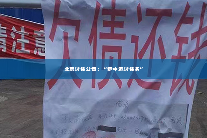 北京讨债公司：“梦中追讨债务”