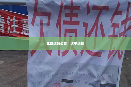 北京追账公司：次子追债