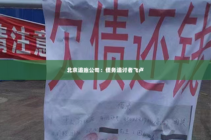 北京追账公司：债务追讨者飞卢