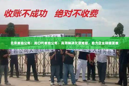 北京要账公司：周口代要账公司：高效解决欠款难题，助力企业稳健发展