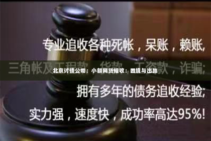 北京讨债公司：小额网贷催收：困境与出路