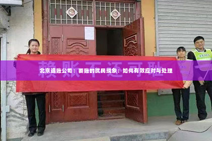 北京追账公司：要账的扰民现象：如何有效应对与处理
