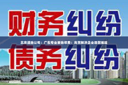 北京追账公司：广东专业要账收费：高效解决企业回款难题