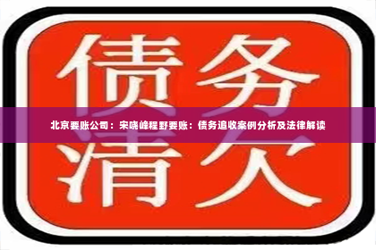 北京要账公司：宋哓峰程野要账：债务追收案例分析及法律解读