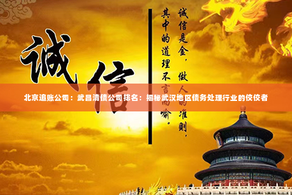 北京追账公司：武昌清债公司排名：揭秘武汉地区债务处理行业的佼佼者