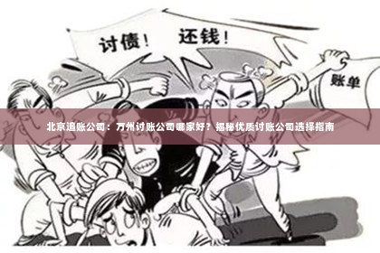 北京追账公司：万州讨账公司哪家好？揭秘优质讨账公司选择指南