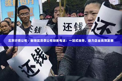 北京讨债公司：朝阳区清数公司联系电话：一站式服务，助力企业高效发展