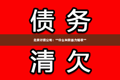 北京讨债公司：**什么叫软暴力催收**